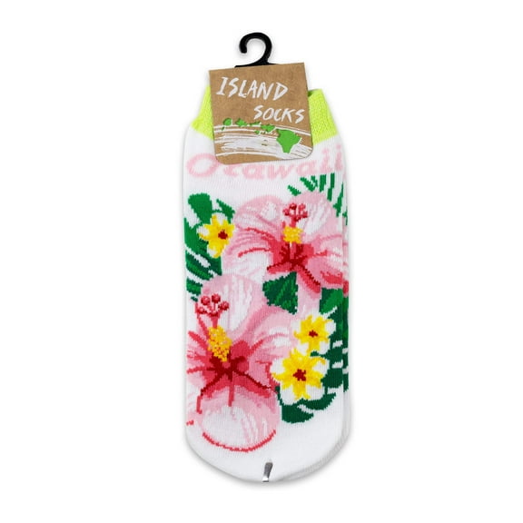 Hibiscus Print “Aloha Flower” Socks