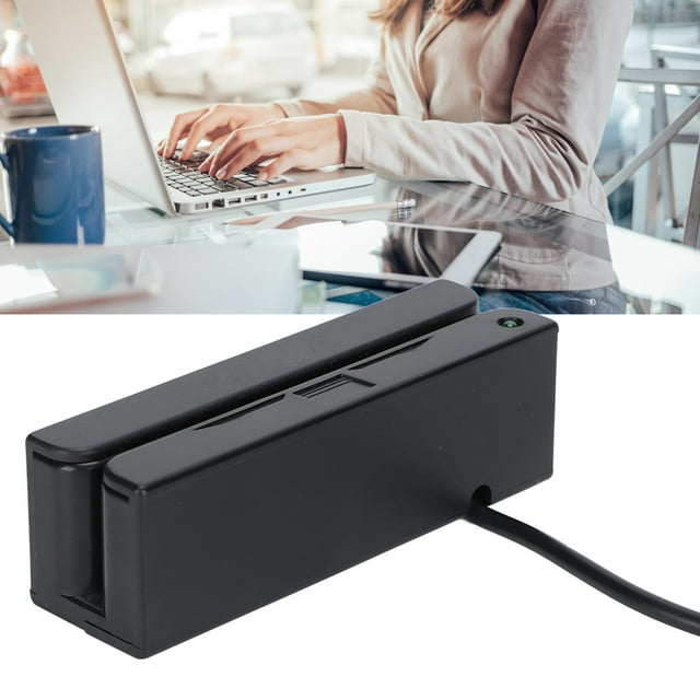 Card Swiper, MSR Card Reader Plug and Play Wide Compatibility Bidirectional Read USB Interface Self Checking for POS for Bank