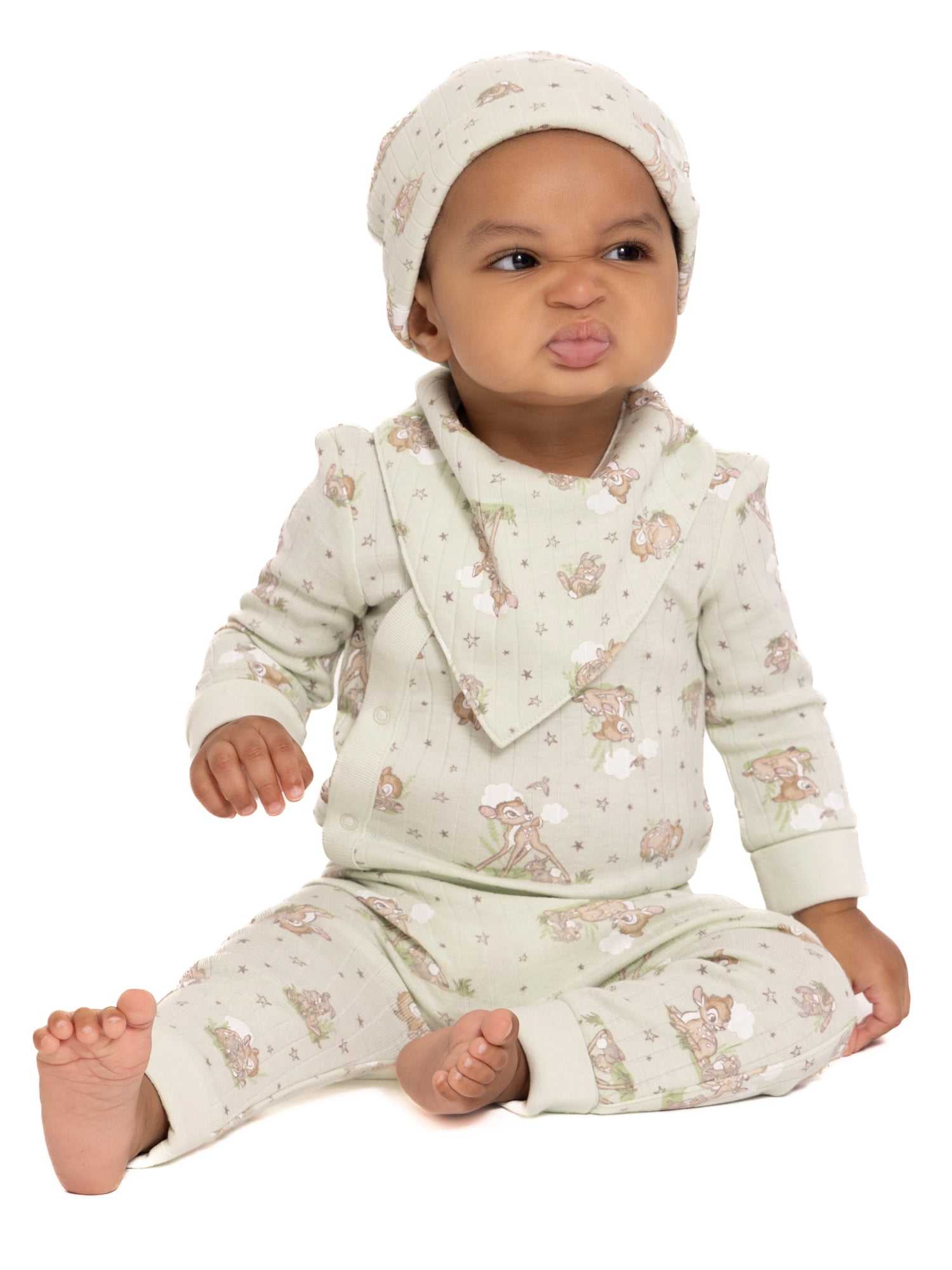 Disney Baby Wishes and Dreams Character Baby Allover Print Take Me Home Set, 4-Piece, Sizes Preemie-6/9 Months