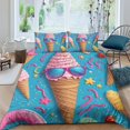 thumbnail image 1 of 3D Ice Cream Printed Comforter Cover Set Children Adult Unique Design Bedding Set Bedroom Decor,Twin (68"x86"), 1 of 5