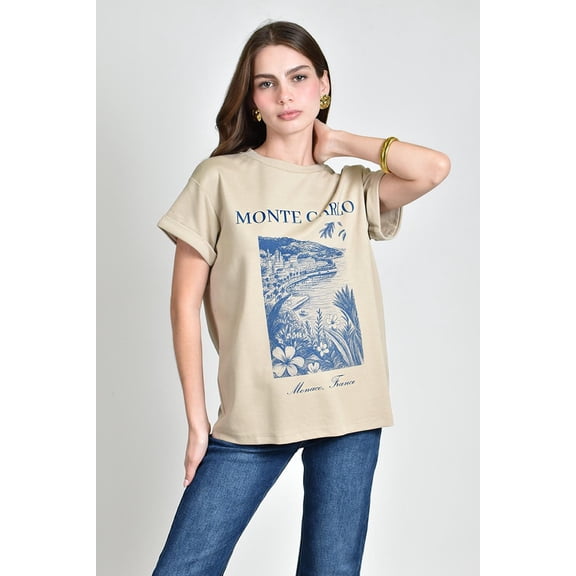 Playera Monte Carlo Roman Fashion /Juvenil, 5126 (Cafe) cafe G