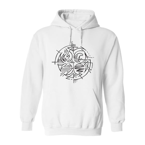 Four Natural Elements Hoodie Men -Image by Shutterstock, Male 3X-Large
