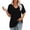 Black, variant on Womens Tshirts, V Neck Short Sleeve Tops, Basic Tees,Solid Color T Shirt Gray,Womens Plus XXL