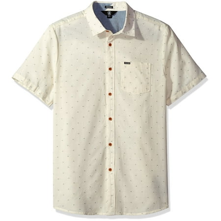 Volcom NEW White Ivory Mens Size Large L Modern Fit Button Down Shirt ...