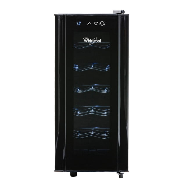 Cava de Vino Whirlpool 12 Botellas Temperatura Ajustable WW2001B Color: negro