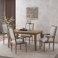 thumbnail image 2 of GDF Studio Ashlyn French Country Fabric Upholstered Wood Dining Chairs, Set of 4, Light Gray and Natural, 2 of 8