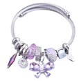 thumbnail image 1 of Femmes en Acier Inoxydable Cristal Papillon Breloques Bracelets Fil Câble Strass Disco Boule Ouvert Manchette Réglable Bracelet Bijoux, 1 of 4