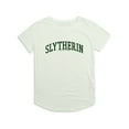 thumbnail image 2 of Harry Potter Slytherin Collegiate Women's Graphic T-Shirt Rolled Sleeve Tee, 2 of 6