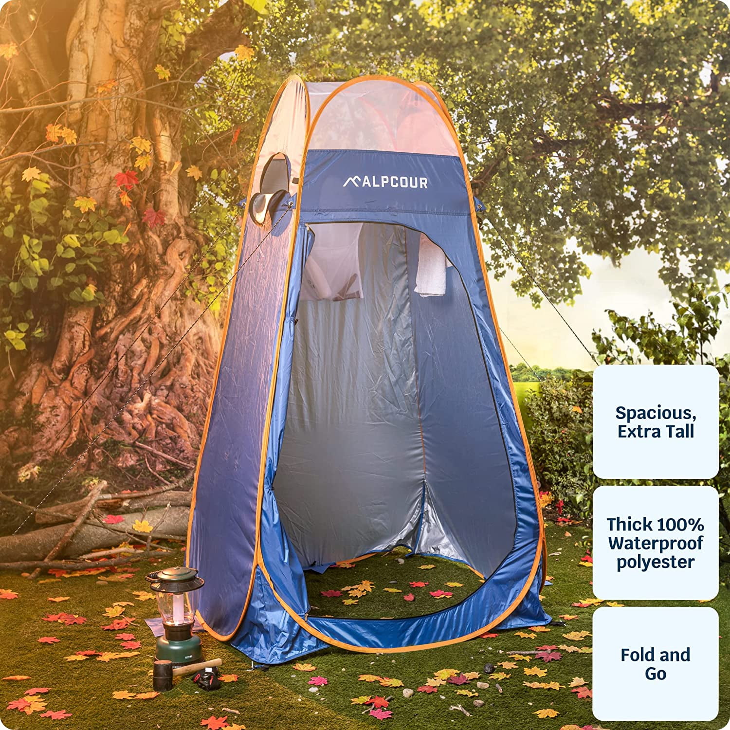Alpcour Pop-Up Privacy Tent Portable, Durable Waterproof