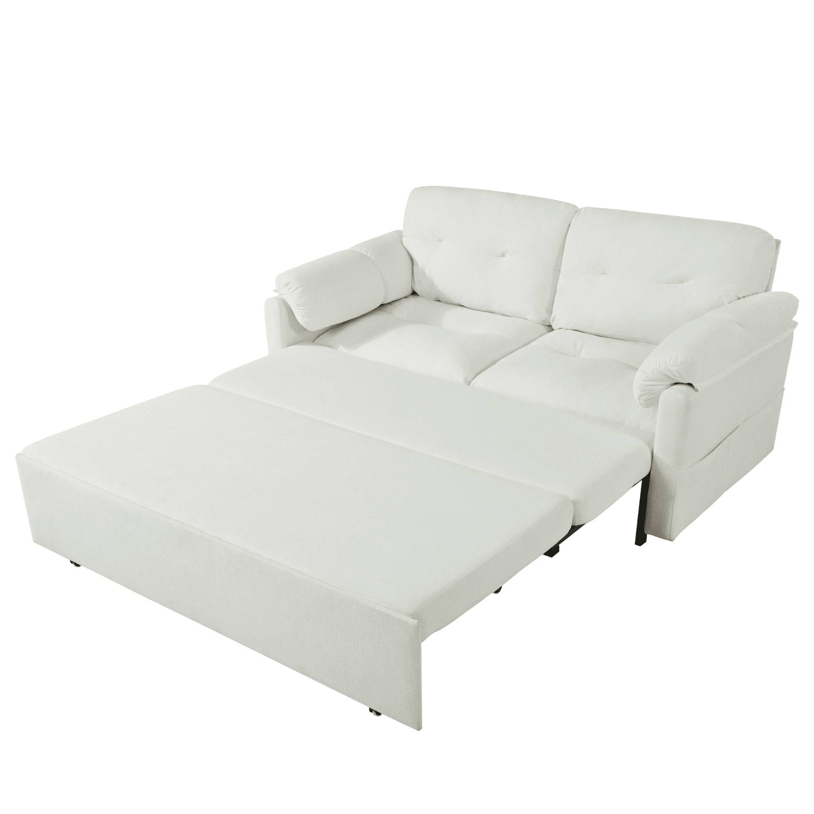 Homy Casa 3-in-1 Convertible Queen Sofa Bed with Storage, Pull Out Sleeper for Living Room & Apartment