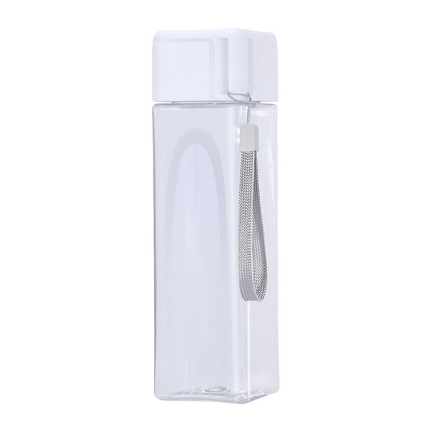 Vaso de agua de plástico cuadrado de 500 ml, minimalista, transparente, en línea