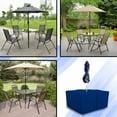 thumbnail image 3 of Covers & All Patio Square Table and Chair set cover with Umbrella Hole - Heavyduty 18 Oz. Waterproof Outdoor furniture cover with Air pockets & Drawstring (45"W X 45"D X 30"H, Blue), 3 of 8
