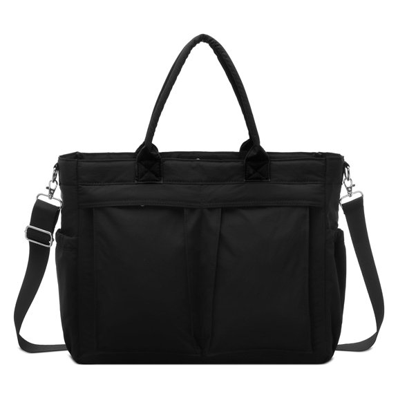 Tote Bag for Women Lightweight Crossbody Tote Handbag with Dry Pocket Nylon Shoulder Bag with Detachable Shoulder Strap for Work Travel Daily Use