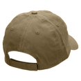 thumbnail image 4 of Flag Pattern Bell Embroidered Low Profile Dyed Cotton Twill Cap - Khaki OSFM, 4 of 5