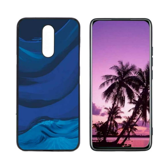 Blue-Wave-Aesthetic-Artwork-jpg Phone Case, Degined for LG K40 Case Men Women, Flexible Silicone Shockproof Case for LG K40