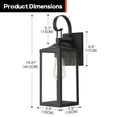 thumbnail image 2 of 1-Light 15.81-in Outdoor Wall Light with Matte Black Finish and Clear glass shade, 2 of 7