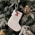 thumbnail image 2 of Xuniizn Personalized Christmas Stockings with Initials - Custom Embroidered Stocking Set, Luxury Velvet Xmas Stockings for Family, Holiday Christmas Decorations, White, New Model X, 2 of 3