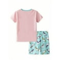 thumbnail image 4 of ATAIKU 2-7T Toddler and Little Girls Short Sleeve Top and Shorts Pajama Sets 2-Piece Unicorn Sleepwear, 4 of 6