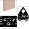 thumbnail image 3 of Six Pointed Star Spirit Board Game Talking Board Supply Metaphysical Telling Tool Dowsing Divination Set with Luncheonette for Hunting Spiritual Game 11.8x8.3 Inch Black, 3 of 9