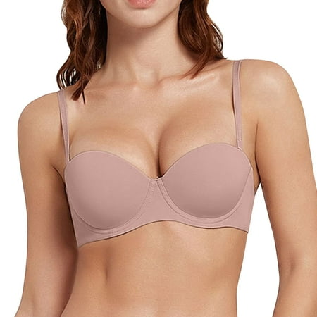 eileial Bras for Women Woman s Balconette Bras No Rims Daily Bra Pink 75C