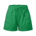 thumbnail image 6 of Afdoent Shorts For Women Straight Leg Fashion Casual Shorts With Pockets Elastic Waist Sports Loose Summer Vacation Going Out, 6 of 7