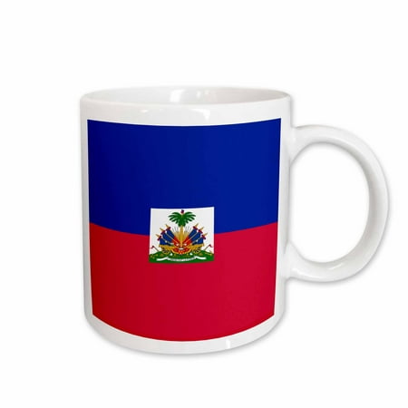 3dRose Flag of Haiti - Dark navy blue and red with Haitian coat of arms - Caribbean country world souvenir - Ceramic Mug, (Best Coat Of Arms In The World)