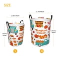 thumbnail image 3 of Daiia Fall Pumpkins Round Laundry Basket with Handles Thickened Waterproof Circular hamper,Dirty Clothes Storage Basket for Bedroom,Bathroom,College Dorm-Small, 3 of 6