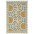 thumbnail image 2 of SAFAVIEH Chelsea Alondra Geometric Borders Wool Area Rug, Ivory/Blue, 7'9" x 9'9", 2 of 10