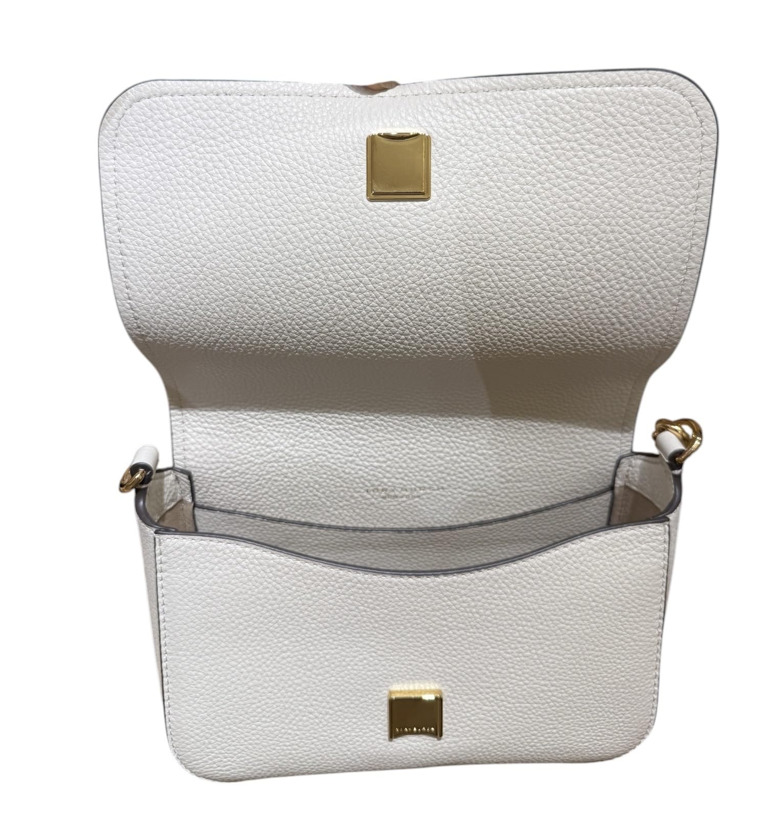 Tory Burch Women's Pebbled Leather Thea Flap Crossbody Shoulder Bag (New Ivory)