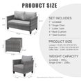 thumbnail image 5 of Ovios 4 Pieces Outdoor Patio Furniture Set All-Weather Patio Conversation Wicker Sectional Couch with Coffee Table for Balcony, 5 of 5