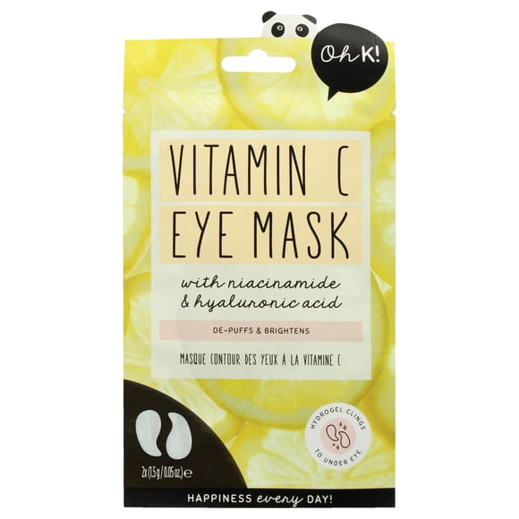 Máscara de ojos Oh K! Parches hidratantes antienvejecimiento con vitamina C