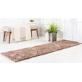 thumbnail image 3 of Rugs.com Botanical Shag Collection Rug – 6 Ft Runner Brown Shag Rug Perfect For Hallways, Entryways, 3 of 9