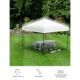 thumbnail image 3 of TROPOW 10x10 Pop Up Canopy - Outdoor Canopy Tent with Portable Roller Bag - One Button Push Setup, 3 Adjustable Height, 4 Weight Bags, 8 Stakes & 4 Guy Ropes Included,White, 3 of 7