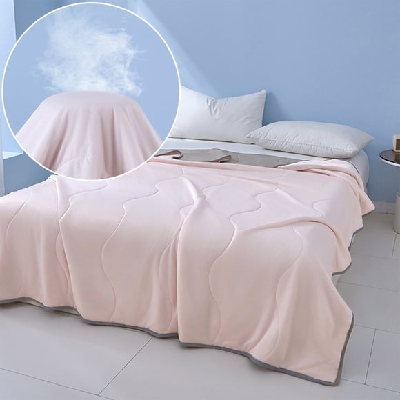 Pamqxs Cooling Blanket Ice Summer Quilt Lightweight Cooling Blanket Breathable Sofa Blanket Throw for Rooms Picnics Camping, Single Double Super King Bed Size(CA,100X150cm)