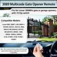 thumbnail image 2 of Control remoto para abrir puertas 3089, multicódigo, 300 MHz, paquete de 2, 2 of 6