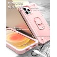 thumbnail image 5 of iPhone 12 Pro Case - Heavy Duty Hybrid Rugged Dual Layer Protective Shockproof Kickstand Cover with Ring Holder for Apple iPhone 12 Pro 6.1", D, 5 of 7