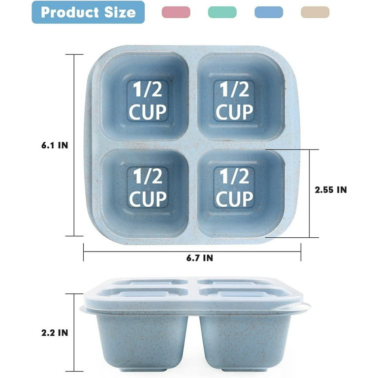  Snack Containers - 7 Pack, 4 Compartment Snack Containers, Lunchable  Container, Lunchable Containers 4 Compartments, Kids Lunch Box Containers,  Snack Containers For Adults, Lunchables Containers: Home & Kitchen