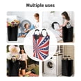 thumbnail image 5 of DouZhe 50L Rectangular Laundry Basket, Patriotic Retro Burst Stars Prints Waterproof Foldable Laundry Hamper with Aluminum Handles, 5 of 6