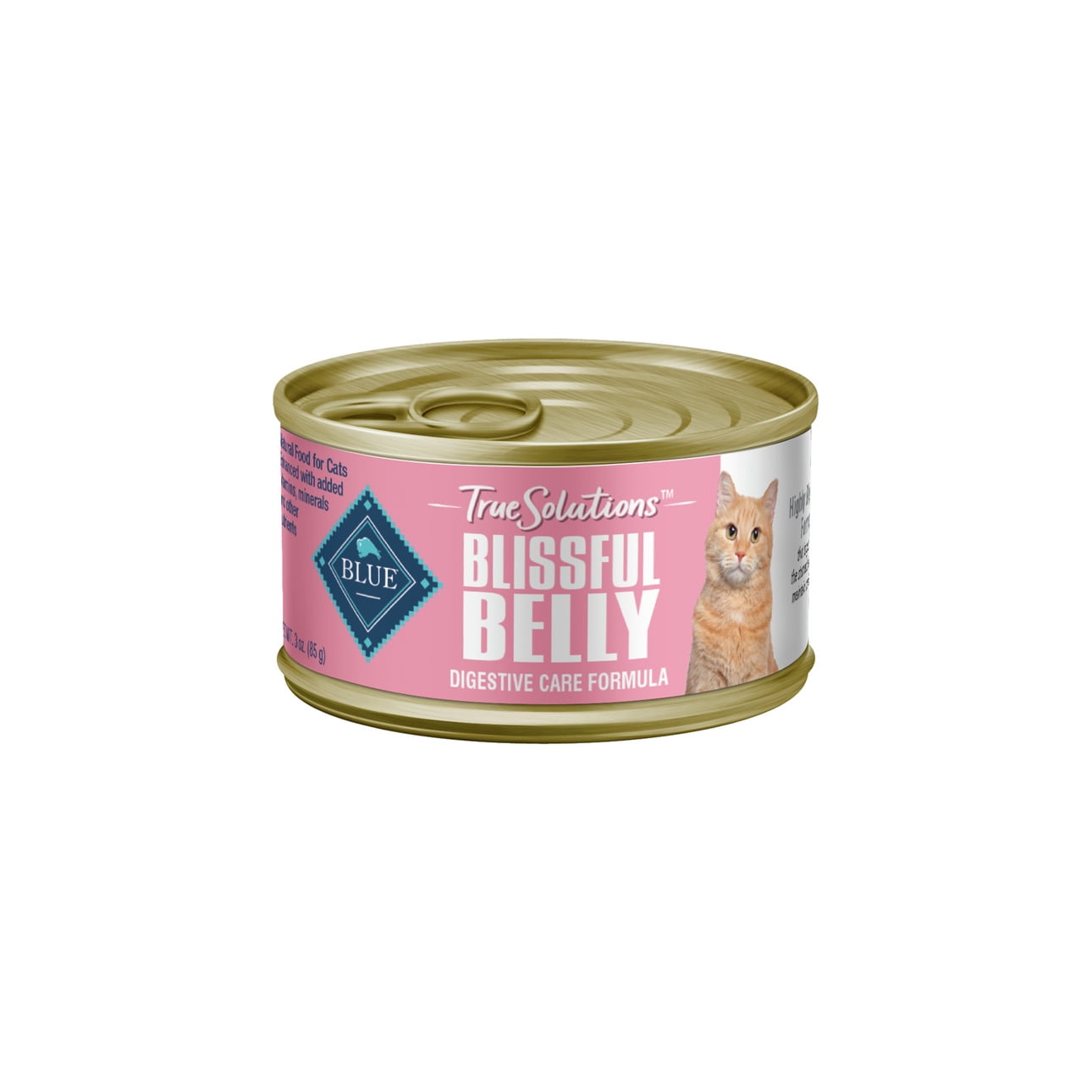 Blue Buffalo True Solutions Blissful Belly Digestive Care Chicken Pate Wet Cat Food for Adult Cats, Whole Grain, 3 oz. Can