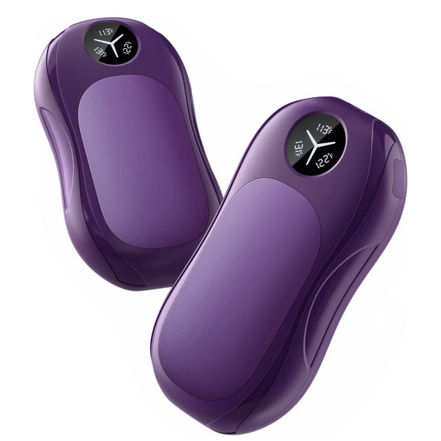 Calentadores de manos WHATOOK AI eléctricos recargables, paquete de 2 unidades, color morado