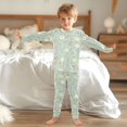thumbnail image 6 of Dailycode Cotton Pajama Set Snug Fit Long Sleeve Top and Pants for 18M-8Y Cute Wild Flower, 6 of 7