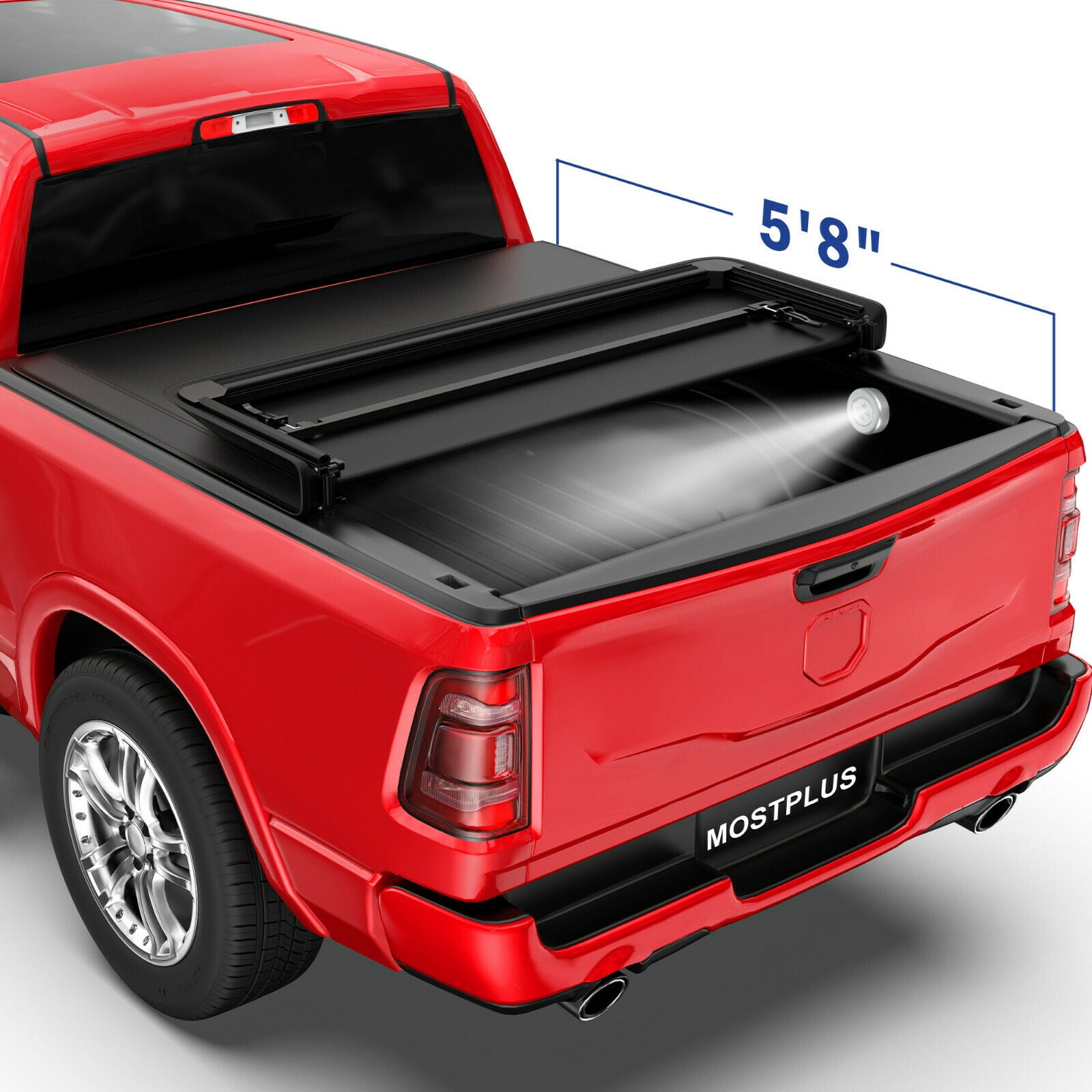 TriFold 5.8FT Truck Bed Tonneau Cover For 20092022 Dodge Ram 1500 (No