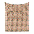 thumbnail image 1 of Duck Soft Flannel Fleece Blanket, Playthings for Children Teddy Bears Rubber Ducks and Trains on Heart Filled Backdrop, Cozy Plush for Indoor and Outdoor Use, 70" x 90", Multicolor, by Ambesonne, 1 of 6