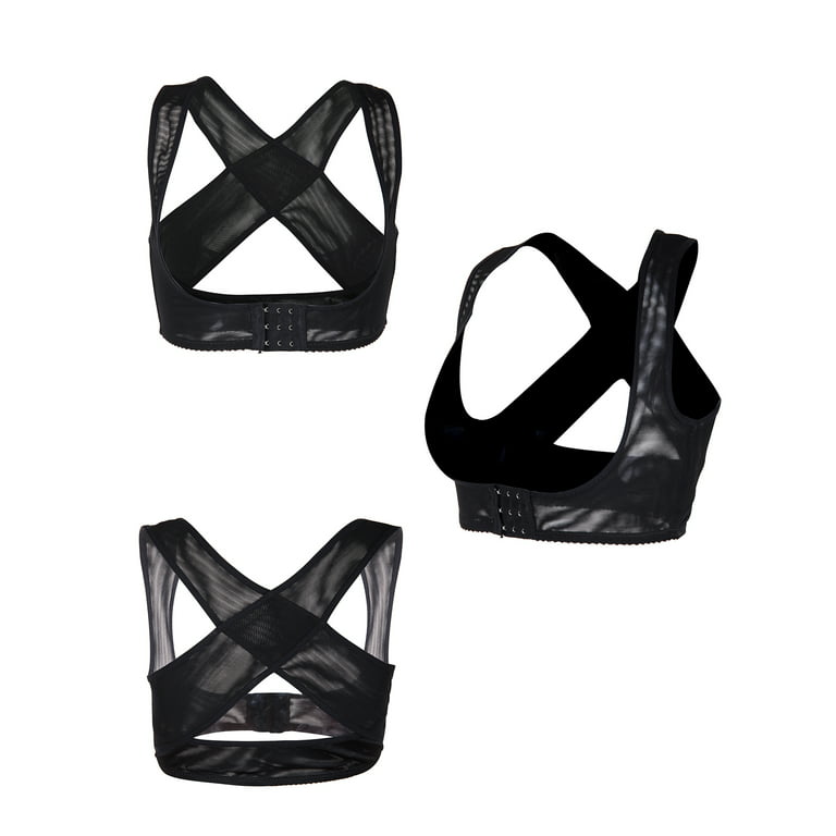 LELINTA 2 Pack Womens Chest Brace Push Up Bra Belt Support for Women  Posture Corrector Shapewear X Strap Back Brace Bra Bustline Shaper Vest