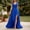 (Fashion 27)Blue, variant on Aimik Evening Gown for Women V-Neck Ruched Wrap Maxi Dress with High Slit Sleeveless Backless Dress Summer Dresses for Women