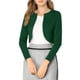 thumbnail image 1 of INSPIRAR CHIC Cárdigan Corto de Mujer con Mangas Largas y Cuello Redondo, Ligero, Talla S, Verde Oscuro, 1 of 7