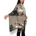 thumbnail image 4 of Honeii Funny Horse Faces Expressions Print Scarf Oversized Scarf Tassel Fall Winter Thick Scarf Warm Shawl Women,Women's Scarves & Wraps, 4 of 8