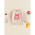 thumbnail image 3 of xiaxaixu Chandails d'Automne pour Filles Manches Longues Col Rond Broderie Lettre Coupe Ample Chandail, 3 of 8
