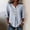 Blue, variant on Tshirt Women Floral Pattern Elbow-Length Sleeve Notch V Neck Soft Top Women Blouse Mint Green L
