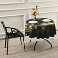 thumbnail image 7 of GZHJMY Music Note Gold Black Polyester Fiber Round Lace Tablecloth, Delicate Table Decoration Items, Protect Your Table (60 Inches/Diameter)., 7 of 7